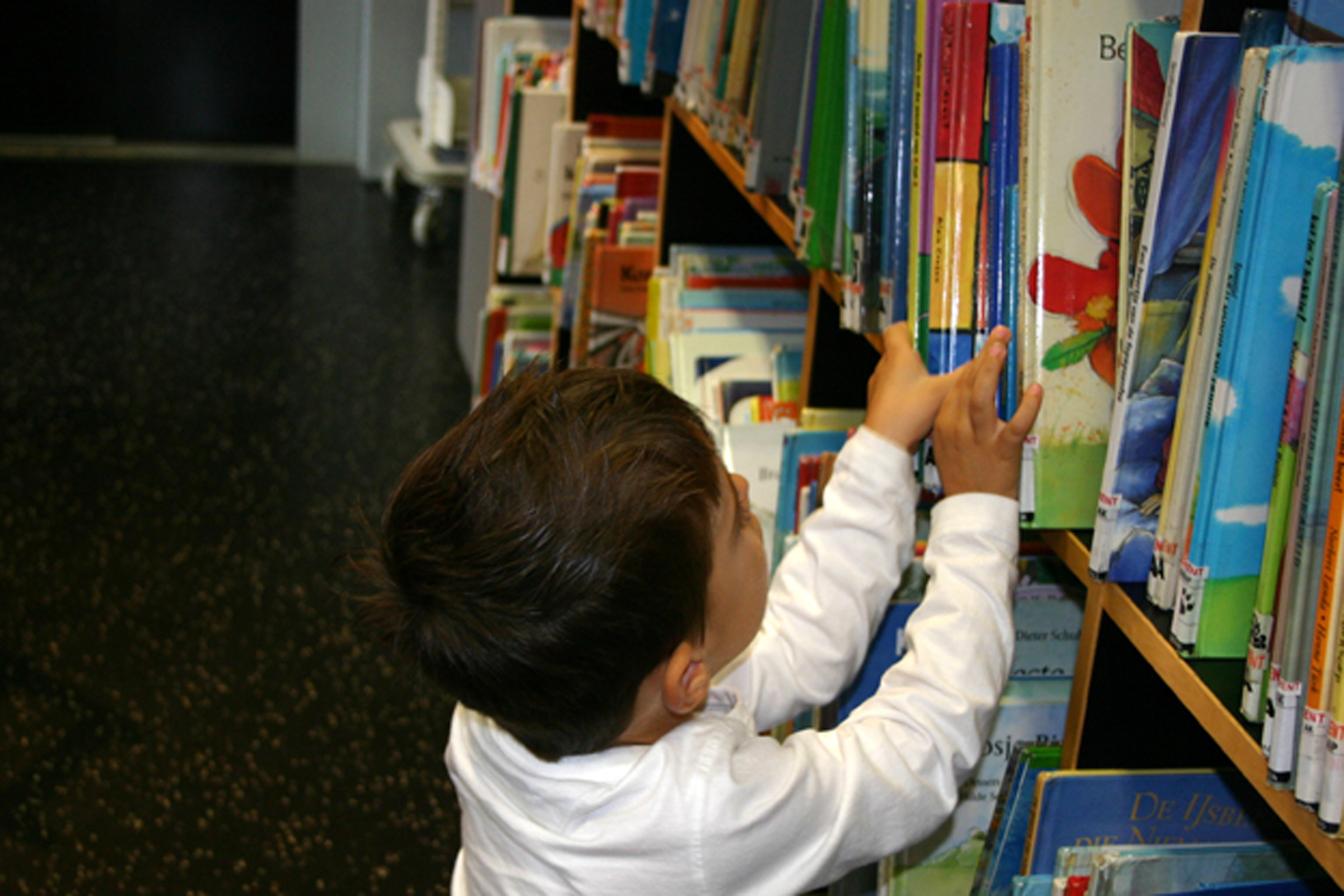 At the library